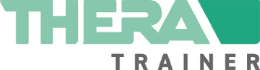 Farbiges Logo Firma Thera Trainer mit dem entsprechenden Schriftzug als Sponsor des Therapeutischen Fachsymposiums des Interdisziplinären Therapiezentrums im Albertinen Krankenhaus in Hamburg-Schnelsen.