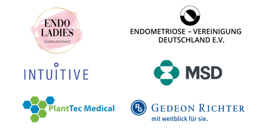 Grafische Logos der Sponsoren zum Zweiten Hamburger Endometriosetag: Endometriose verstehen und behandeln, Information und Selbsthilfe Patientinnen, Patientenakademie, Selbsthilfe, Albertinen Krankenhaus Grafische Logos der Sponsoren zum Zweiten Hamburger Endometriosetag: Endometriose verstehen und behandeln