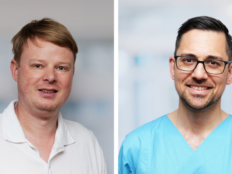 Portraitfotos von Dr. Oliver Ahlbrecht und Dr. Ammar Moubayed aus dem Albertinen Krankenhaus zur Infoveranstaltung MedizinKompakt über die peripheren arteriellen Verschlusskrankheit, der sog. Schaufensterkrankheit Portraitfotos von Dr. Oliver Ahlbrecht und Dr. Ammar Moubayed aus dem Albertinen Krankenhaus zur Infoveranstaltung MedizinKompakt über die peripheren arteriellen Verschlusskrankheit, der sog. Schaufensterkrankheit