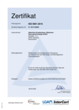 Zertifikat DIN-ISO 90012015