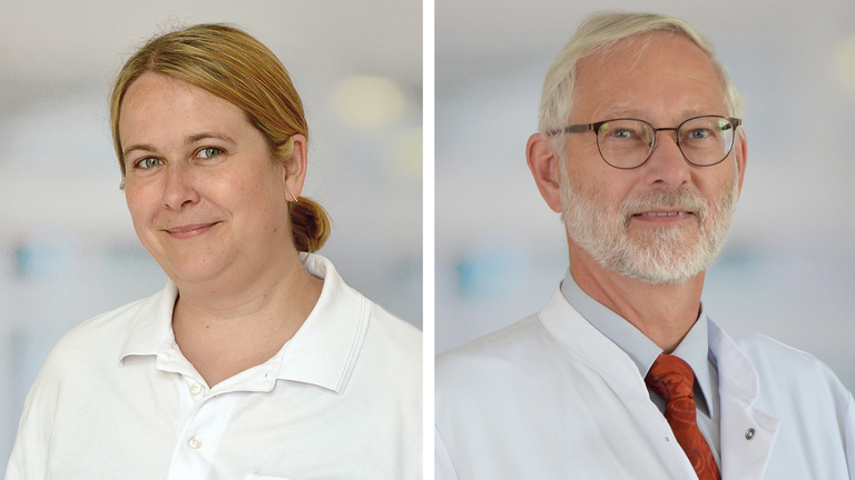 Portaitfotos Dr. Saskia Otte, MHBA, designierte Chefärztin der Klinik für Geriatrie und Physikalische Medizin im Evangelischen Amalie Sieveking Krankenhaus in Hamburg-Volksdorf, und Dr. Michael Musolf, MBA