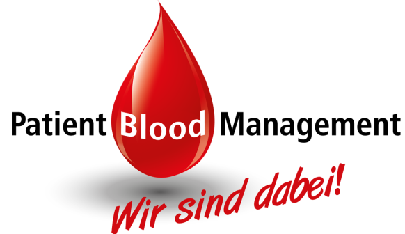 Bluttropfen als Logo für Netzwerk Patient Blood Management